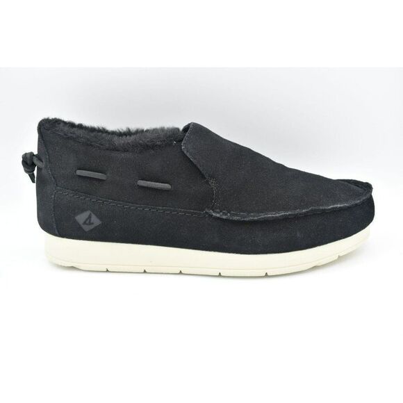 Sperry Men Size 12 Moc Sider Black Suede Lined Slip on Boots Shoes STS23724 - Picture 6 of 10